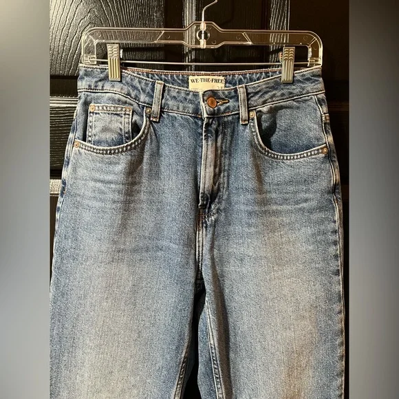 Free Peoplw We The Free The Pacifica High Rise Slim Straight Leg Jeans - Picture 5 of 12